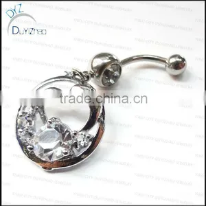 Heart Cubic Belly Ring Beautiful Navel Piercing Rings Body Jewelry thumbnail-1