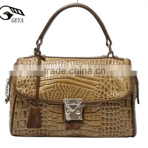 New Fashion 2012! Mini Lady CROCO Genuine Leather Handbag thumbnail-1