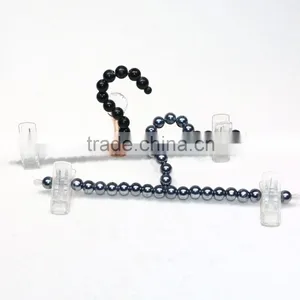 Luxury Padded Pearl Pant Hanger With Plastic Clips thumbnail-1