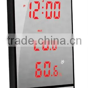 Mirror LED Wireless Weather Station With Digital LCD Alarm Clock Meet CE and RoHS thumbnail-1