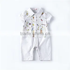 New Arrival Baby Toddler Clothing Custom Print Baby Unisex Polo Babygrow thumbnail-1