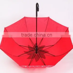 23"*8K New Design Strawberry Printing Screen Straight Umbrella for Sale thumbnail-3
