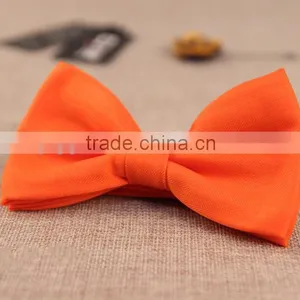 Cotton Solid Red Black Pre-Tied Bow Tie thumbnail-2