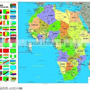 Natural Rubber Foam Cloth or EVA + PVC/PP Wall World Map Mat thumbnail-1