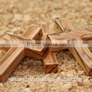 Olive Wood Small Carved Cross thumbnail-1