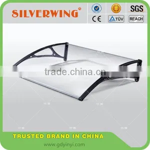 Wind Resistant Polycarbonate Commercial Awning Wtih Aluminum Awning Brackets Arm for Balcony thumbnail-4