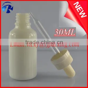 5ml,10ml,15ml,20ml,30ml,50ml,100ml e Liquid Bottle/White Porcelain Glass Dropper Bottles Essential Oil With Childproof Cap thumbnail-2