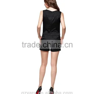 Pure Color Short Jumpsuits for Women Formal Short Trousers for Office Ladies thumbnail-4