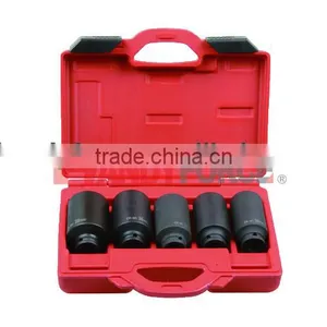5pc 1/2"Dr.Shaft Impact Deep Socket Set, Under Car Service Tools of Auto Repair Tools thumbnail-1
