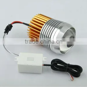 Auto Parts 10w Led Motorcycle Headlight Driving /flashlight With Blue Silver Housing thumbnail-4