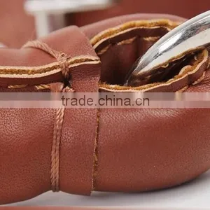 Strong Genuine Real Leather Dog Pet Cat Leash Lead Rope Collar Brown Adjustable thumbnail-3
