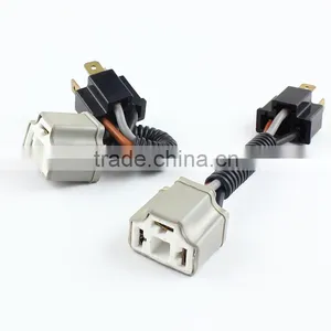 H4 9003 HB2 LED Bulb Socket H4 Ceramic Male Female LED Extension Cable Holder Plug Adaptor Socket Connector thumbnail-4