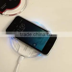 Wireless Charger Fantasy Crystal UFO Shape Charging Pad With LED Lighting for Samsung Galaxy S6 thumbnail-6