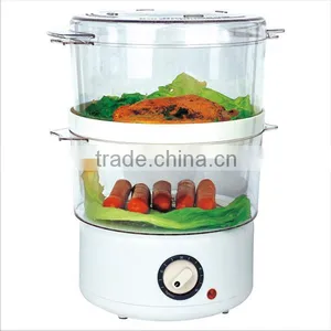 XJ-92214II 3 Layer 60 Minutes 7.2L Removable Parts Electric Steam Cooker ,CE ROHS Plastic Iptima Steamer for Sale thumbnail-2