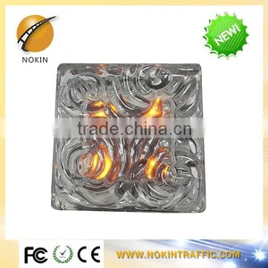 Colorful Crystal Glass Underground Light Solar Brick Light thumbnail-4