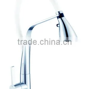 Chrome Commercial Style Flexible Spout Kitchen Faucet 8621-CP thumbnail-1