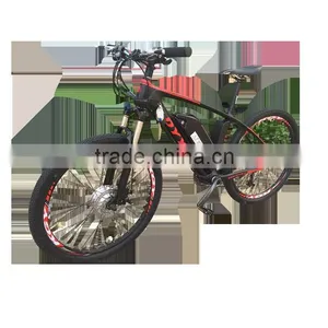 Salable 26 Inch Carbon Fiber Frame Electric Bike With 27speed Derailleur thumbnail-1