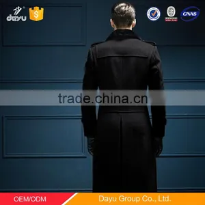 2016 High Quality Made in China Wholesale Price Oem Factory Casual Slim Fit Wool Mens Trench Coat Wool Long Overcoat thumbnail-6