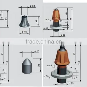 Asphalt Concrete Cemented Carbide Road Pick thumbnail-2