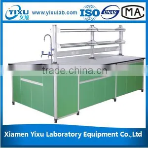 Biology Laboratory Island Bench With Reagent Shelf thumbnail-3