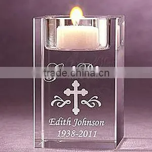 Crystal Votive Holder With Custom Pattern thumbnail-1