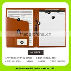 Custom Gift A4 Conference Handmade Leather Accordion File Folders thumbnail-3