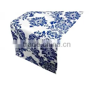 Navy Blue Burlap Table Runner thumbnail-1