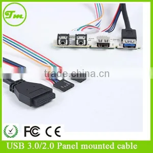 USB 3.0 Panel Mounted Cable Adding Two USB Ports and Audio Port for PC thumbnail-1