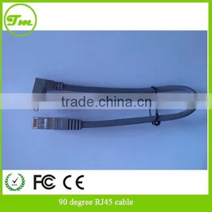 2ft CAT5e RJ45 Shielded 90 Degree Down to Straight FTP Ethernet LAN Cabl thumbnail-1