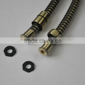 Best Quality Stainless Steel Green-bronze Double Locks Shower Hose thumbnail-3