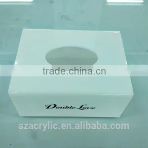 Customized White Acrylic Tissue Holder thumbnail-2