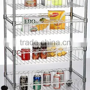 Steel Metro Shelf With Wheel Chrome Storage thumbnail-1