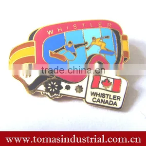 Countries Crossed Aluminium Material Laos National Flag Shape Lapel Pin Badge thumbnail-5