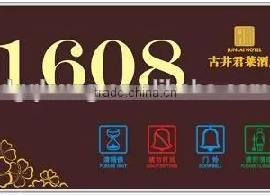 Hospital Electronic DoorplateTouch Doorbell Switch With LED Room Number Display thumbnail-1