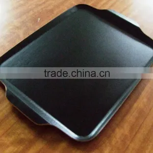 Smooth Surface Non-Slip Black Rectangular Wooden Food Tray, Very Smooth Surface, Wooden Tray, Tray thumbnail-1