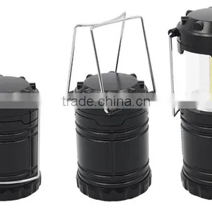 New Solar Rechargeable 3xCOB POP UP Camping Lantern Collapsible Light Telescopic Hanging Lantern thumbnail-2