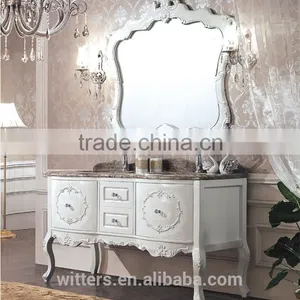 Wholesale Classic Wood Furniture for Handmade Wood Bathroom Cabinets Small Drawer WTS350 thumbnail-2