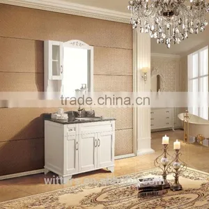 Classic Bathroom Vanity in Small and White With Single Sink WTS343 thumbnail-4
