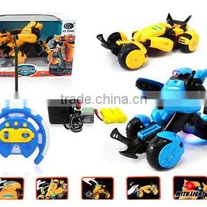 Good Selling! R/C Car,China Children Toy Strong Stability Plastic Toy R/c Deformation Robot Stunt Sports Car With Ligth thumbnail-2