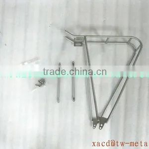 Ultra Light Weight Titanium Bicycle Rear Panier Rack With Handing Brush Finished Capacity 25kg Minimalist Design Rear Rack thumbnail-4