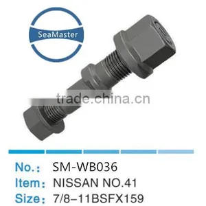 High Strenth Alloy Wheel Bolt With Nut 7/8BSF*159mm for Trucks and Autos thumbnail-1