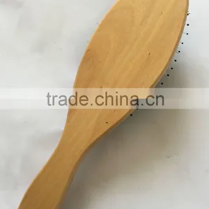Wooden Paddle Nylon&bristle Cushion Hair Brush thumbnail-2
