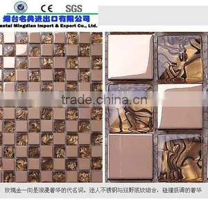 Lzkingstone Red Iridescent Glass Mosaic thumbnail-1