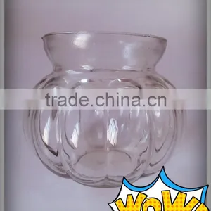 300 ml Unique Shaped Clear Eco-friendly Glass Candle Empty Bottle thumbnail-2