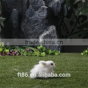 Plush Toy Animal Small White Animal Figures Artificial Animal Bunny thumbnail-5