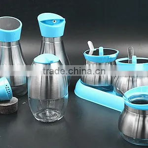 Colorful Glass Spice Jar Set thumbnail-3