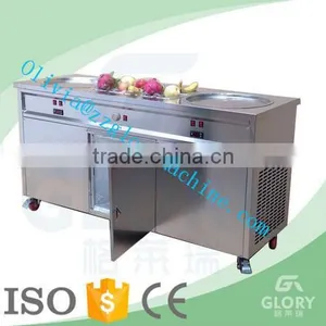 Double Pan Fried Ice Cream Roll Machine/fried Ice Cream Machine thumbnail-1