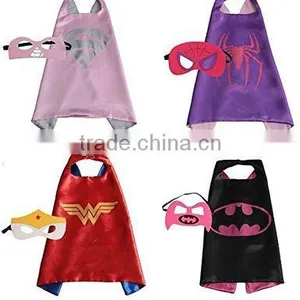 4 Different Superheros Cape and Mask With Wristbands Costumes Set For Girls thumbnail-1