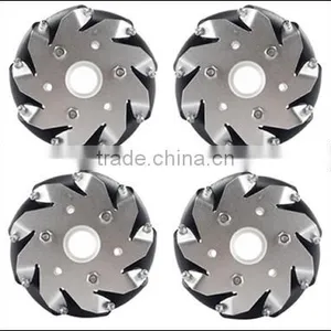 (4 Inch)100mm Aluminum Mecanum Wheels Set Basic ( 2 Left, 2 Right) for Robot Car 14162 thumbnail-2