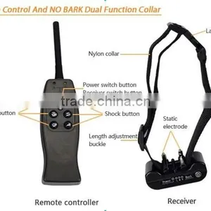 1000m Remote Control Dog Training Collar With No Bark Dual Function thumbnail-1